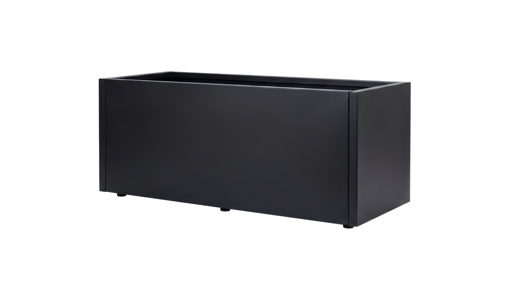 Black Steel Planter Rectangle 100x40