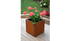 Corten Steel Square Planter 400mm