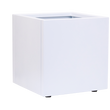White Steel Planter Square 40x40